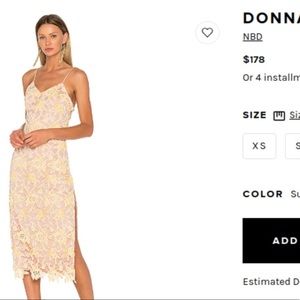 NBD Donna Yellow Dress